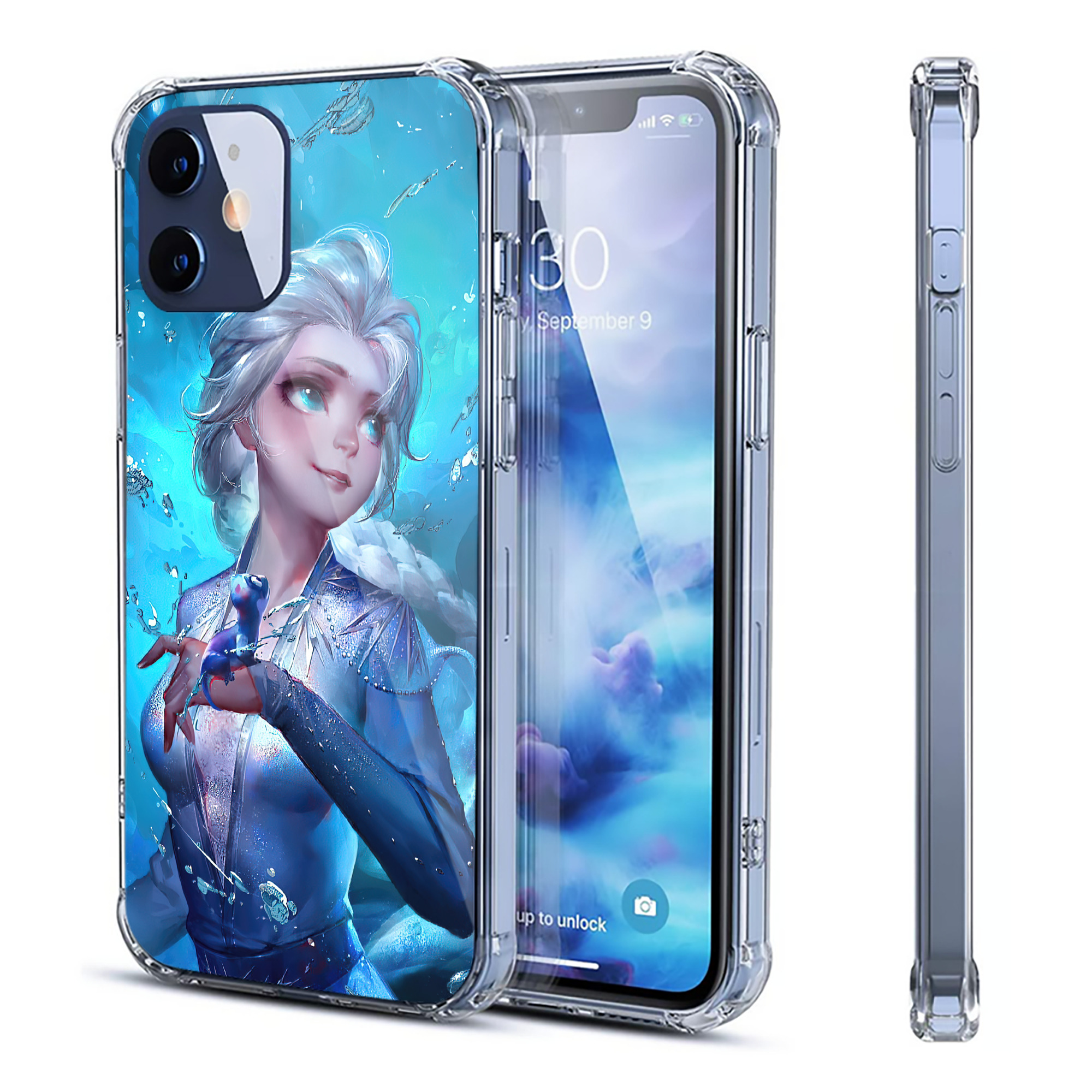 （画像用） アナと雪の女王 アンナ エルサ Frozen Anna Elsa 【iPhone 12シリーズ対応】透明スマホケース（クリアソフトケース）
